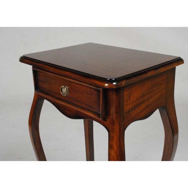 電話台 サイドテーブル 引き出し付き アンティーク調 木製 クラシック