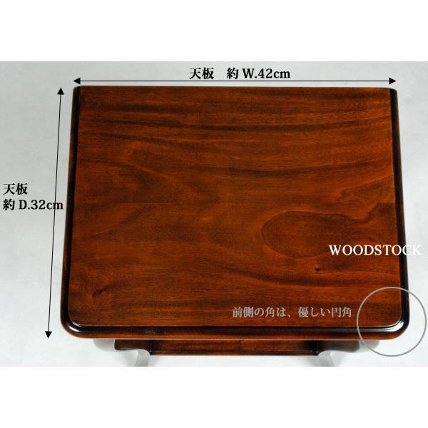 電話台 サイドテーブル 引き出し付き アンティーク調 木製 クラシック