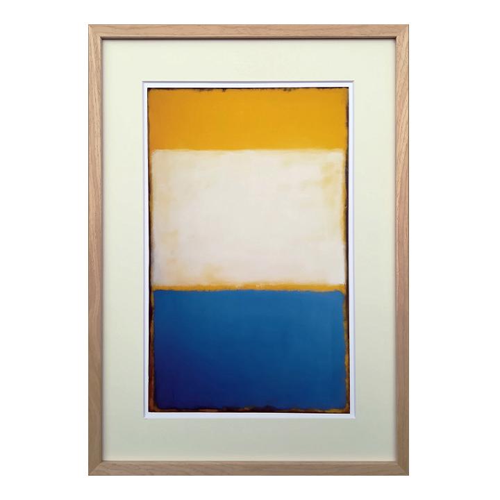 アートパネル Mark Rothko マーク・ロスコ Yellow, White, Blue Over Yellow on Gray, 1954 モダン 玄関 北欧 フレーム付き 額入り インテリア 抽象画 ssxの画像
