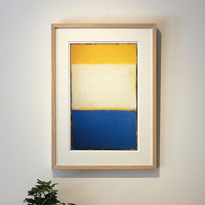 アートパネル Mark Rothko マーク・ロスコ Yellow, White, Blue Over Yellow on Gray, 1954 モダン 玄関 北欧 フレーム付き 額入り インテリア 抽象画 ssxの画像