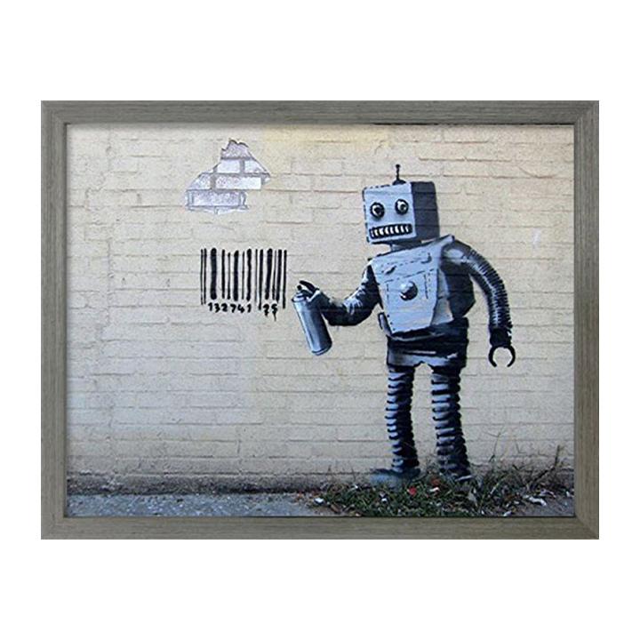 バンクシー Banksy Torquay robot エスタンプリトグラフ File:Banksy Torquay robot crop.jpg - Wikimedia Commons