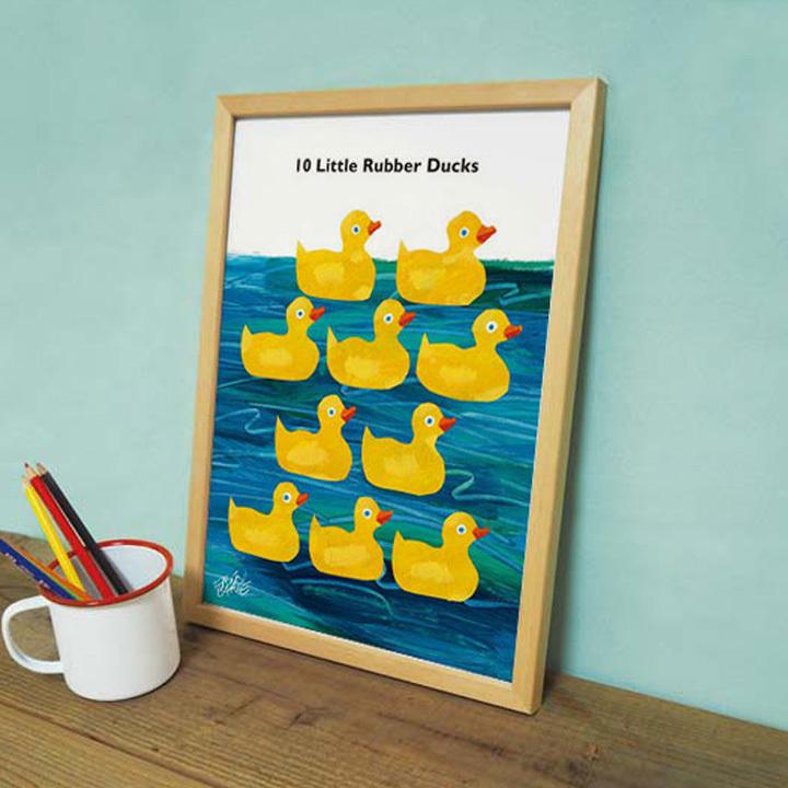 アートパネル エリック・カール 10 Little Rubber Ducks 10この
