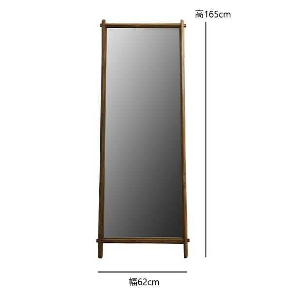 ミラー 高さ165cm 完成品 全身鏡 古材 無垢材 アンティーク調 おしゃれ
