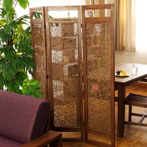 3連パーテーション 高さ160cm 完成品 ラタン チーク無垢材 ssx
