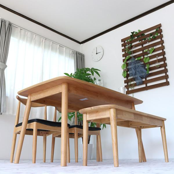 ダイニングテーブルセット ベンチ 4人掛け おしゃれ 北欧 4点セット