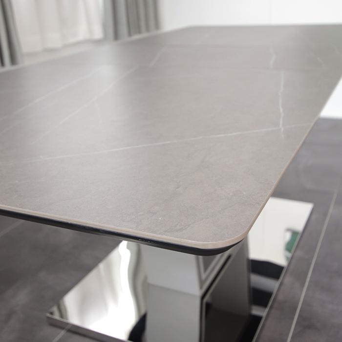 ダイニングテーブルセット セラミック 伸縮 伸長式 7点 160cm 200cm 6