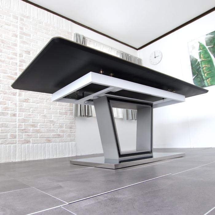 ダイニングテーブルセット セラミック 伸縮 伸長式 7点 160cm 200cm 6