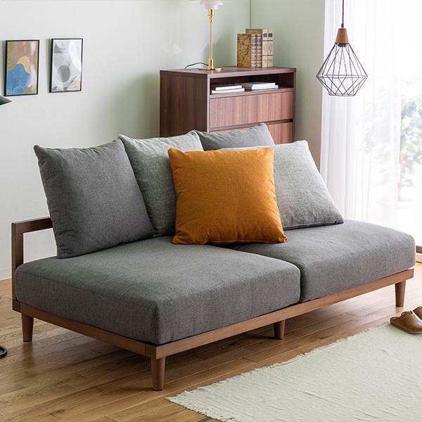 ソファー 三人掛け 幅180cm 3P クッション付き ロー 三人用 北欧