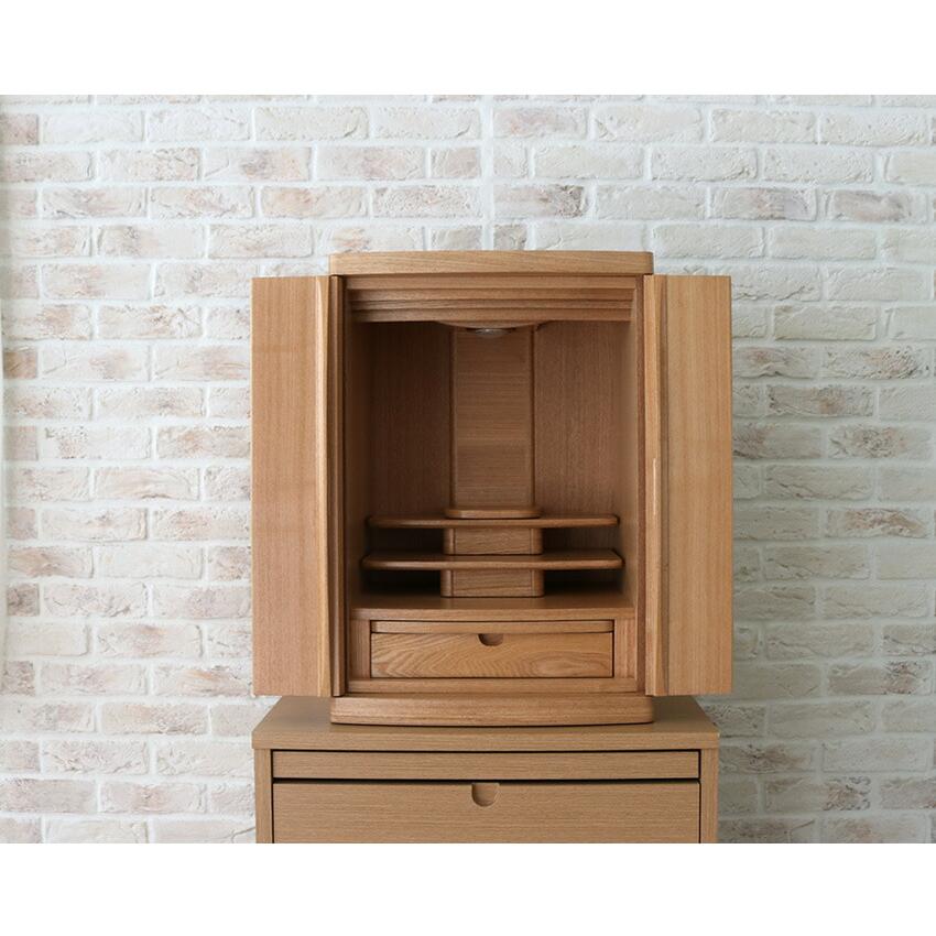 小型仏壇 やすらぎ 21号 ミニ仏壇 オーク おしゃれ 上置き 仏壇 小さい