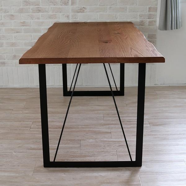 ダイニングテーブル 一枚板風 150cm 4人掛け 木製 オーク 無垢 耳付き