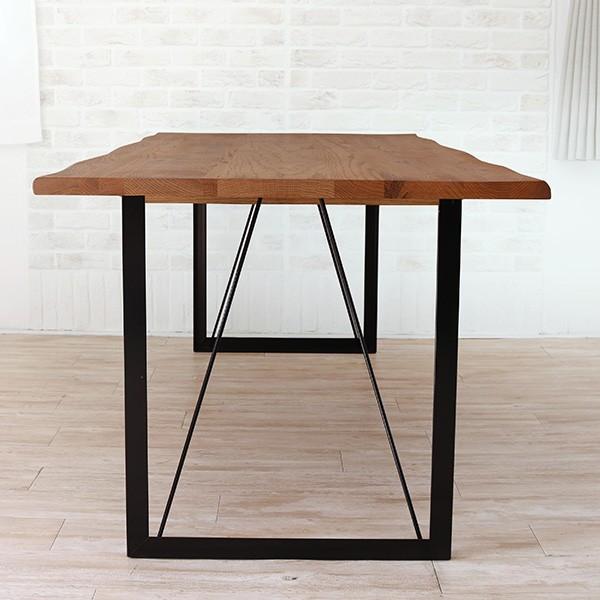 ダイニングテーブルセット 4点 ベンチ 幅180cm 肘掛け アイアン 4人