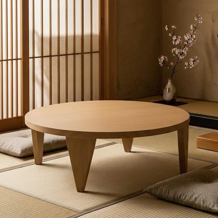 センターテーブル 折りたたみ 円形 丸 105cm おしゃれ デザイン