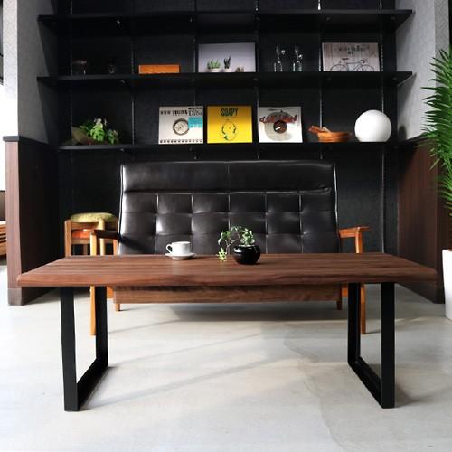 センターテーブル ウォールナット無垢材 幅120cm 引き出し付き