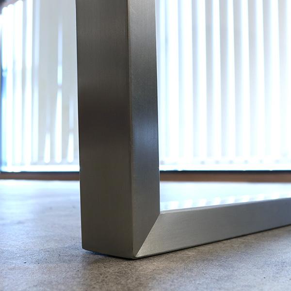 ダイニングテーブル　木×ステンレス 幅120/140/160] 天然木ダイニングテーブル 単品or5点セット