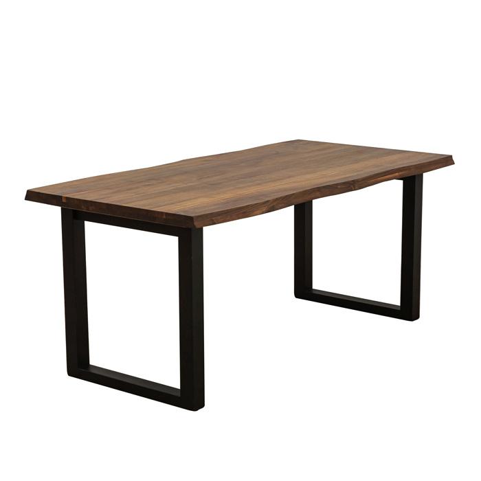 ダイニングテーブル 6人掛け 185cm ウォールナット 木製 波型