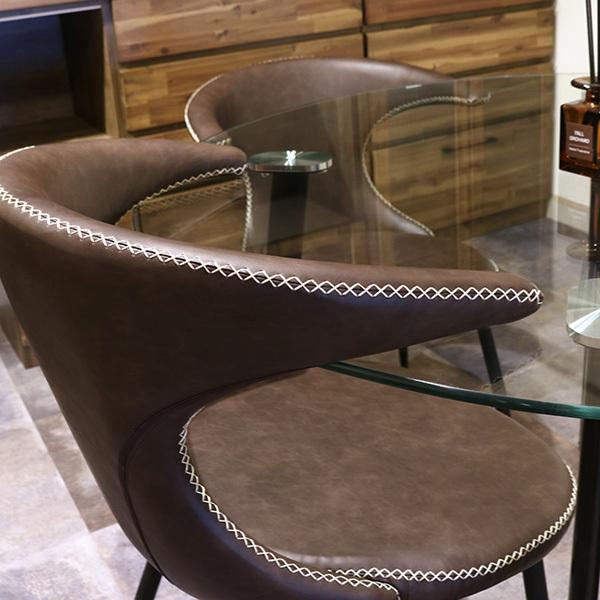 ダイニングチェア 2脚セット 肘付き 肘掛け おしゃれ アイアン