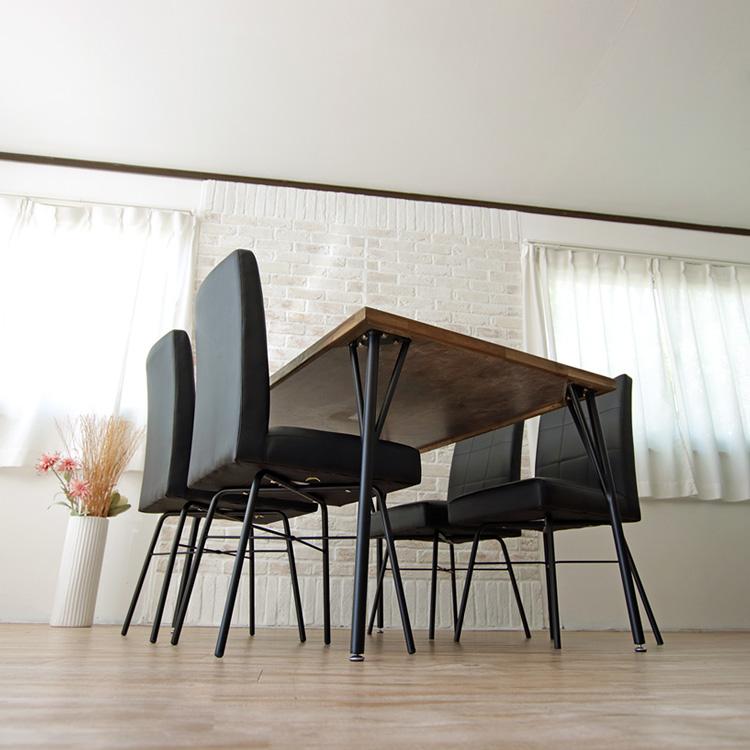 大理石風メラミンダイニングテーブル　モダン　4人掛け ダイニングテーブルセット 4人掛け 120cm 5点 石目柄 大理石風