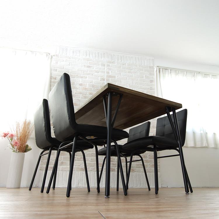 ダイニングテーブルセット アンティーク風 4人掛け 120cm 5点