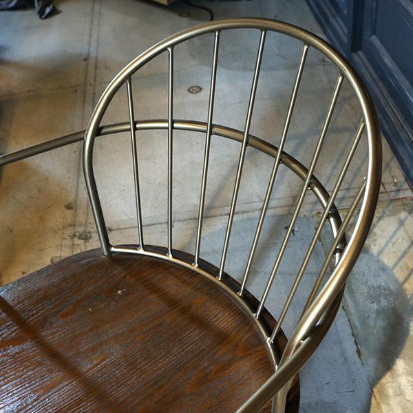 【素敵】真鍮アンティーク　アイアンチェアー ダイニングチェアー アンティーク風 アイアン おしゃれ