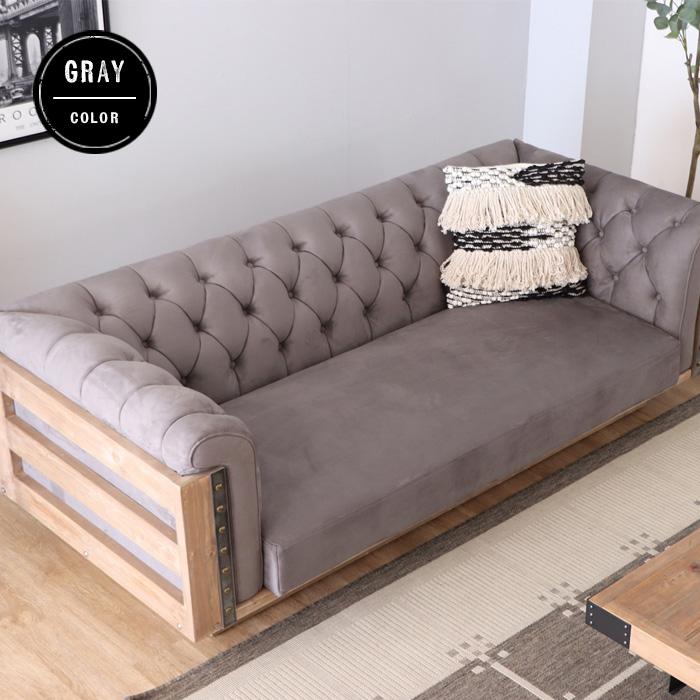 イギリス製ヴィンテージ3人掛けソファ グレーファブリック 楽天市場】ソファ ソファー 3人掛け 三人用 3人用 三人掛け