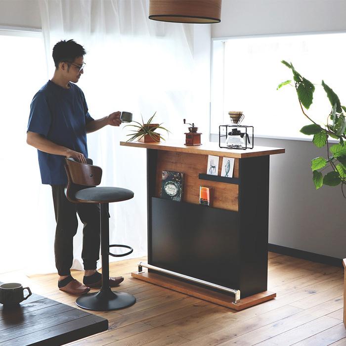 バーカウンター 120cm 収納 カウンターテーブル 北欧風 高級感