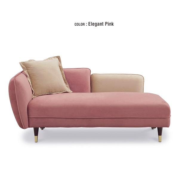 エレガント シェーズロングソファ 2.5P クッション付き 2人~2.5人掛け