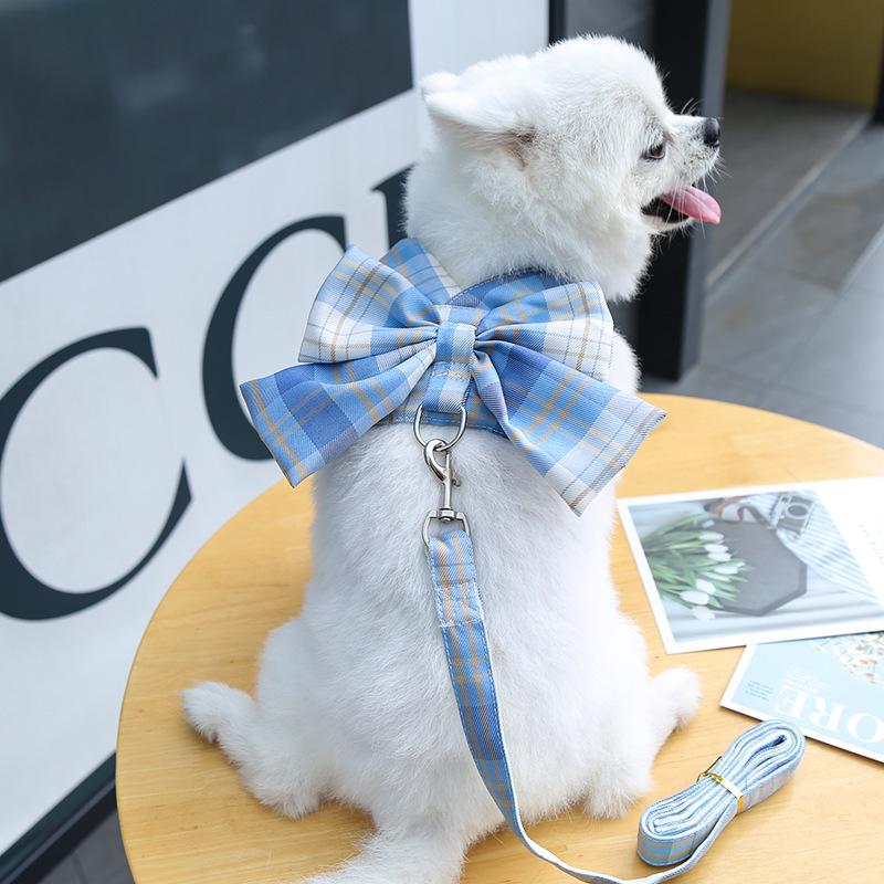 ハーネス リボン ハーネスリード 犬 猫 リボン付きハーネス 散歩