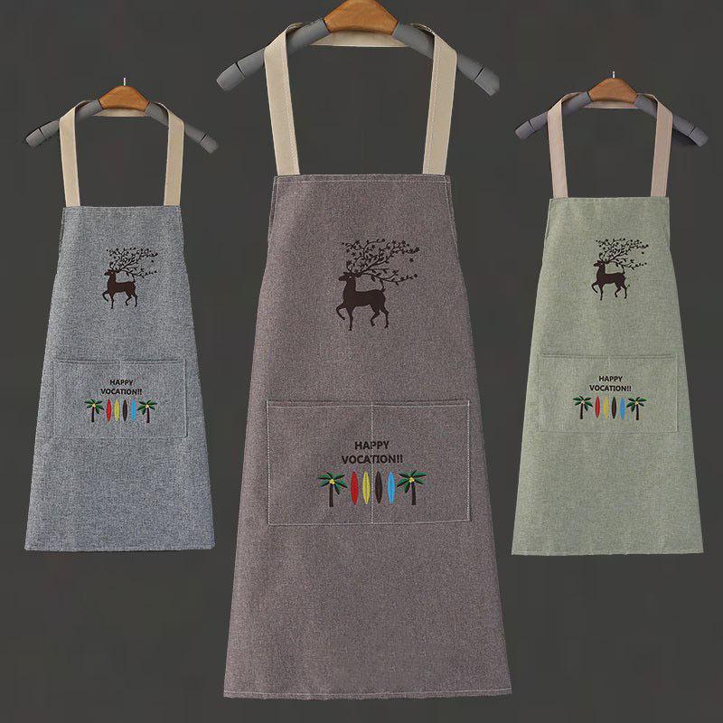 エプロン おしゃれ 女性 カフェ キッチン用品 北欧風 鹿 グリーン コーヒー グレー インスタ映え お揃い プレゼント かわいい 撥水加工 I いきものがたり 通販 Yahoo ショッピング