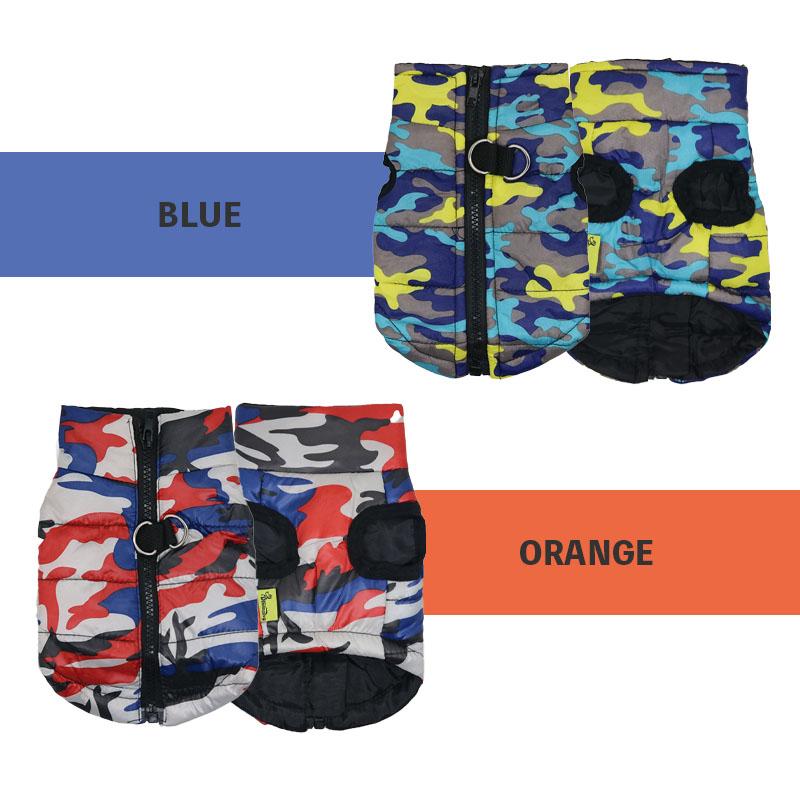 犬の服 犬服 犬 ペット 服 ドッグウェア おしゃれ かわいい 秋冬 防寒 犬の防寒着 暖かい 着せやすい 袖なし 背中開き 撥水 ジップ 迷彩 ダウン |  | 09