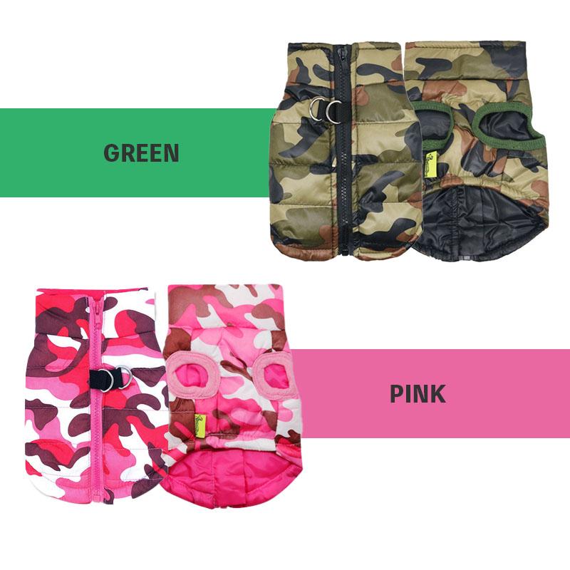 犬の服 犬服 犬 ペット 服 ドッグウェア おしゃれ かわいい 秋冬 防寒 犬の防寒着 暖かい 着せやすい 袖なし 背中開き 撥水 ジップ 迷彩 ダウン |  | 10