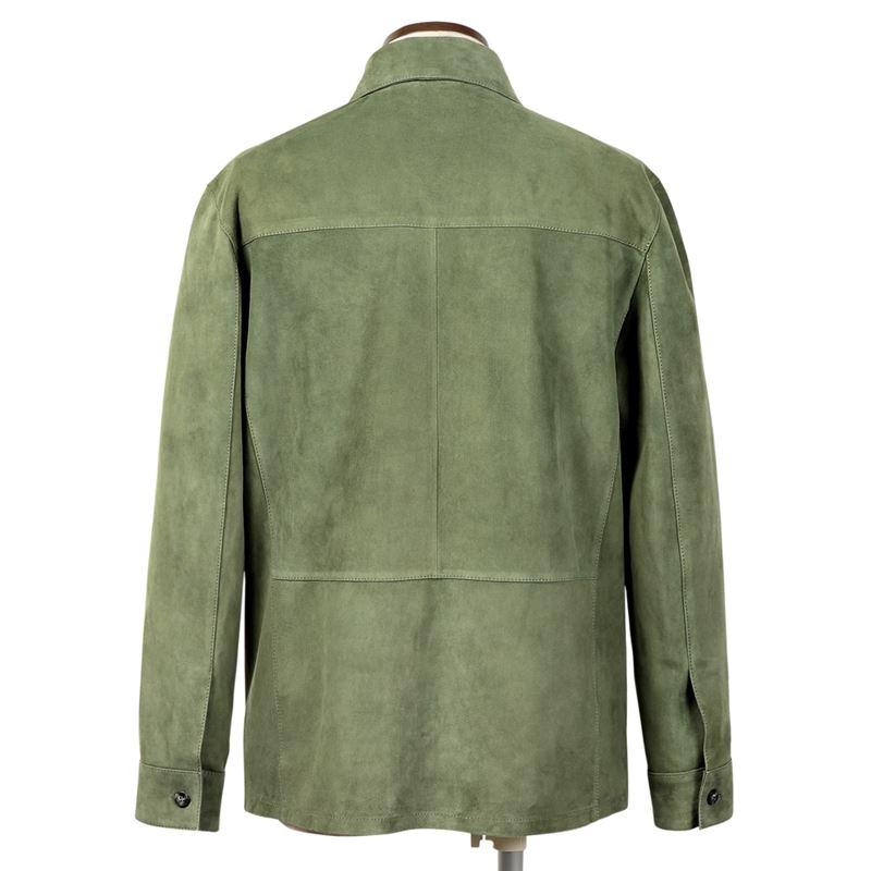 アルマ ARMA ／ ゴートスエードシャツアウター「DEX」（モス