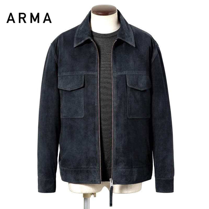 アルマ ARMA ／ ゴートスエードジップアップブルゾン「KALE」（ダーク