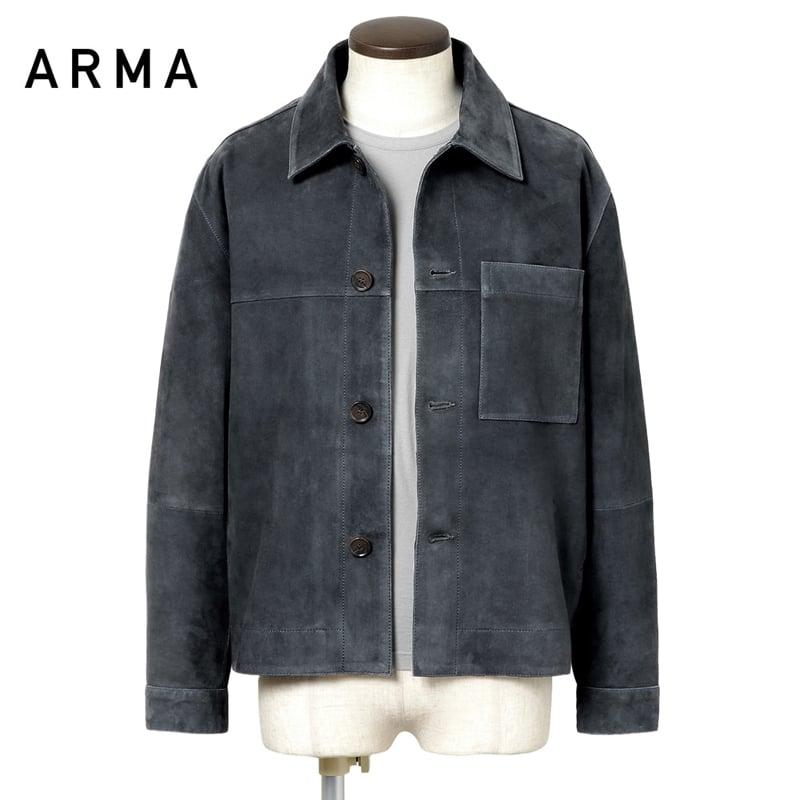 ARMA DEX ゴートスエード ネイビーシャツジャケット　本日限定特価 ARMA - DEX ゴートスウェード シャツジャケット / NIGHT ダーク