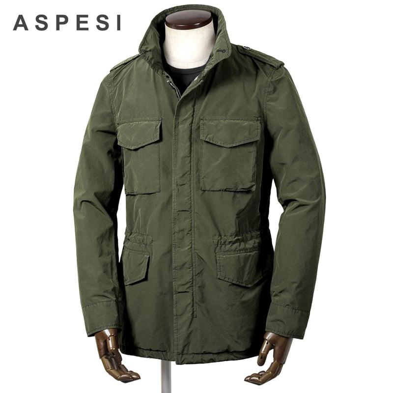 ASPESI M65中綿入 オリーブ Mサイズ ASPESI アスペジ ／ 25SS 製品染めポリエステルナイロンM-65