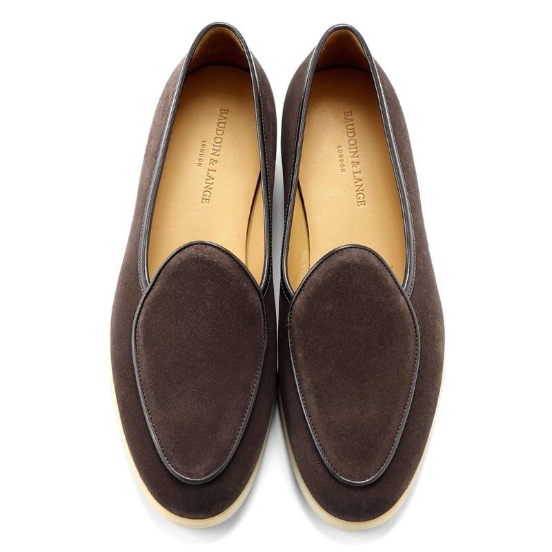 ボードインアンドランジ　ローファー　スウェード　サガン　41 ダークブラウン 楽天市場】ボードインアンドランジ BAUDOIN & LANGE ベルジャン