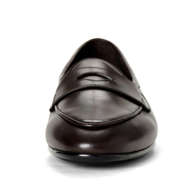 ボードインアンドランジ BAUDOIN & LANGE ／国内正規品／ カーフレザーペニーローファー「SAGAN CLASSIC GINKGO」（DARK BROWN／ダークブラウン）の画像