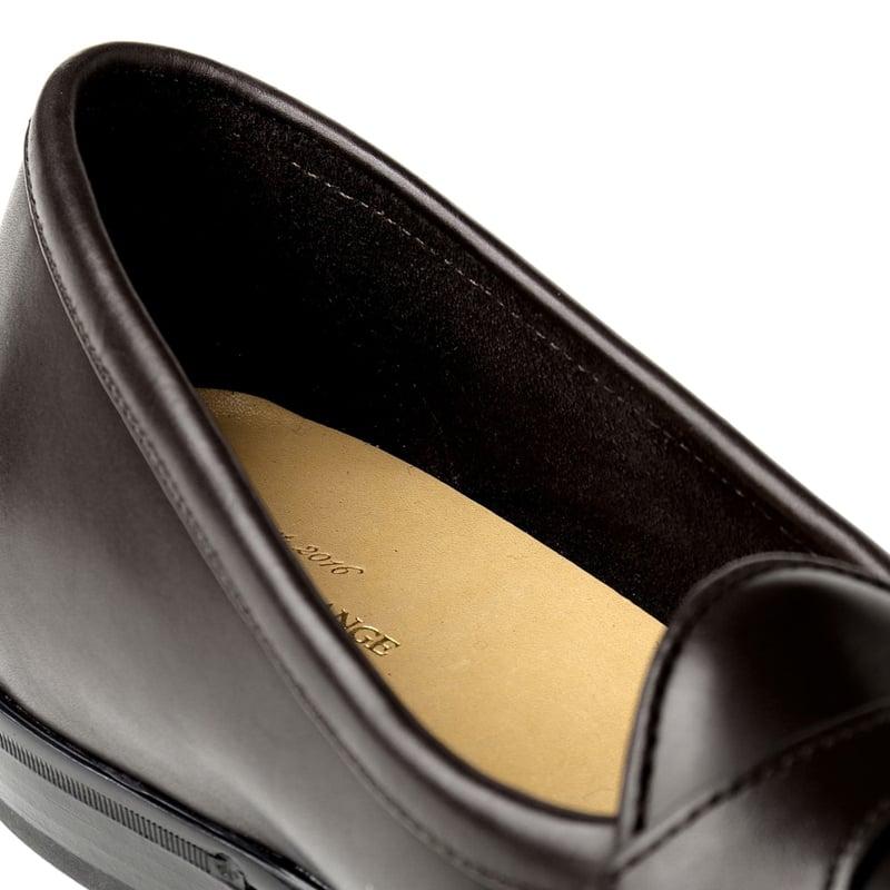 ボードインアンドランジ BAUDOIN & LANGE ／国内正規品／ カーフレザーペニーローファー「SAGAN CLASSIC GINKGO」（DARK BROWN／ダークブラウン）の画像