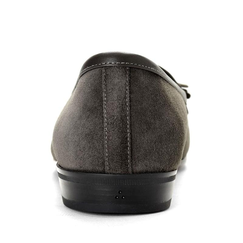ボードインアンドランジ BAUDOIN & LANGE ／国内正規品／ カーフスエードタッセルローファー「SAGAN CLASSIC TASSELS」（BARK GREY／バークグレー）の画像