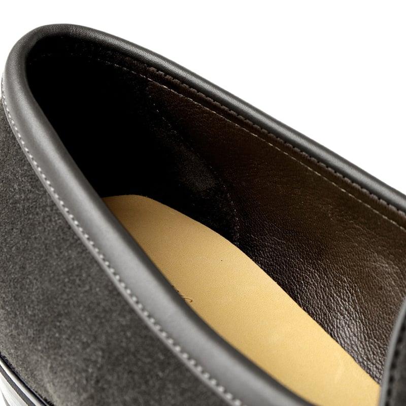 ボードインアンドランジ BAUDOIN & LANGE ／国内正規品／ カーフスエードタッセルローファー「SAGAN CLASSIC TASSELS」（BARK GREY／バークグレー）の画像