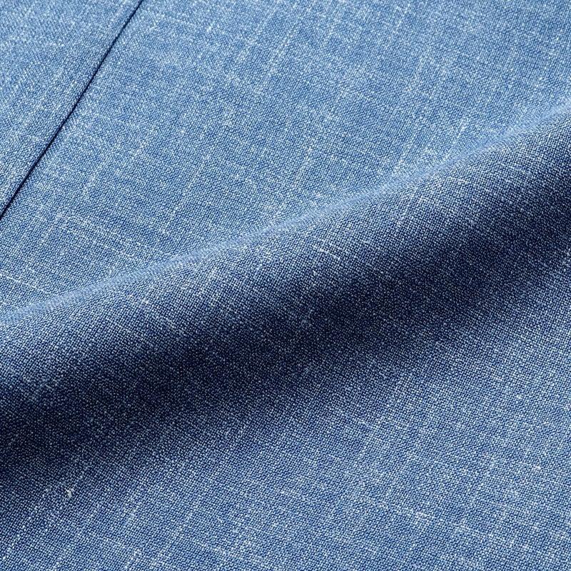 【SALE】バルバ BARBA ／ 25SS Loro Pianaウールシルクリネントロピカル2Bシャツジャケット「EASY JAP」（サックスブルー）の画像