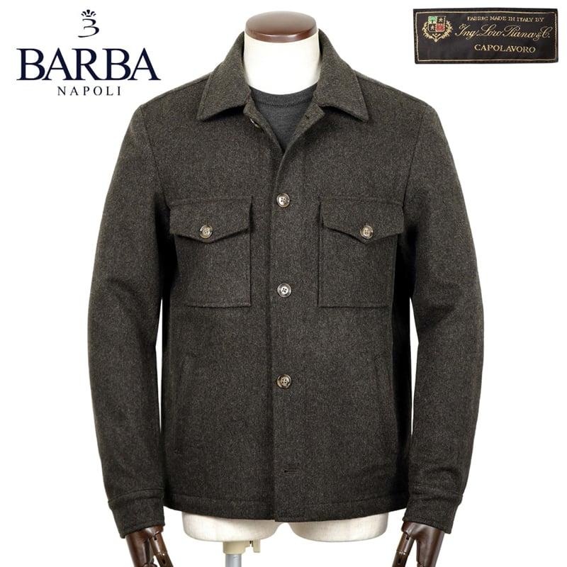 バルバ BARBA ／ 25-26AW Loro PianaウールメルトンビーバーCPOシャツアウター「PARK」（ダークブラウン） | BARBA