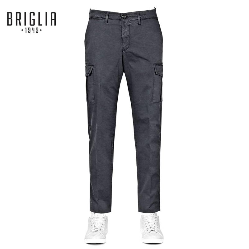 ブリリア 1949 BRIGLIA ／ 製品染めコットンストレッチサテンカーゴ 
