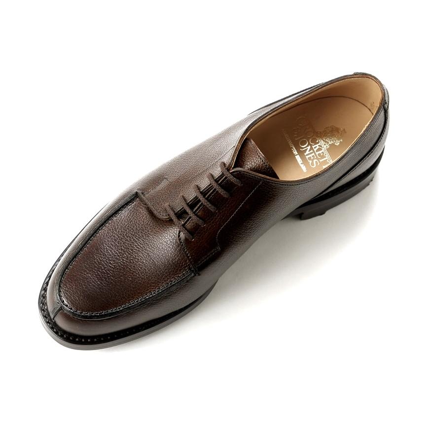 クロケット＆ジョーンズ CROCKETT＆JONES 当店別注ペブルグレインレザーUチップダービー「MORETON」（DARK BROWN／ダークブラウン）｜ikinakikonashi｜04