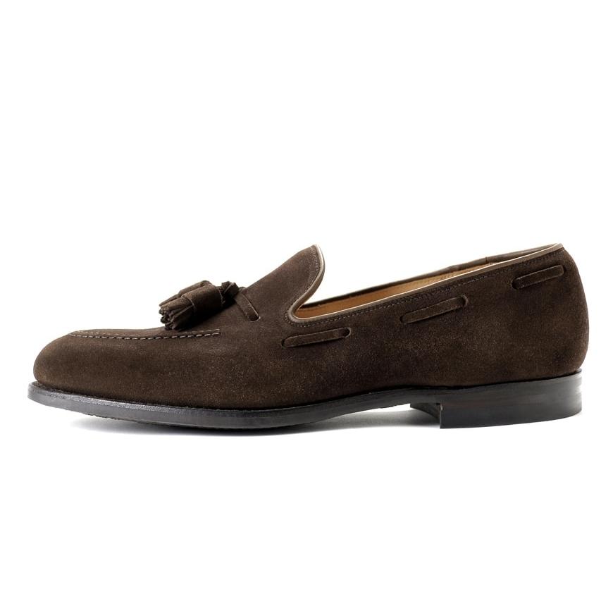 クロケット＆ジョーンズ CROCKETT＆JONES レペロスエードタッセルローファー「CAVENDISH 3」（DARK BROWN／ダークブラウン）の画像
