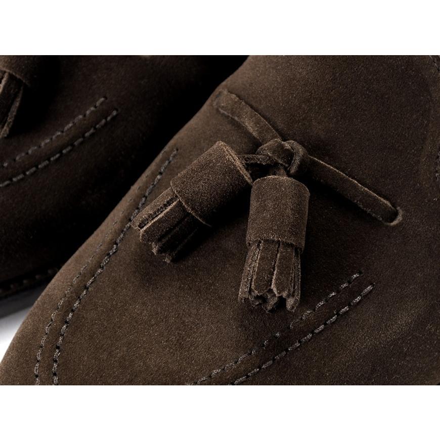 クロケット＆ジョーンズ CROCKETT＆JONES レペロスエードタッセルローファー「CAVENDISH 3」（DARK BROWN／ダークブラウン）の画像