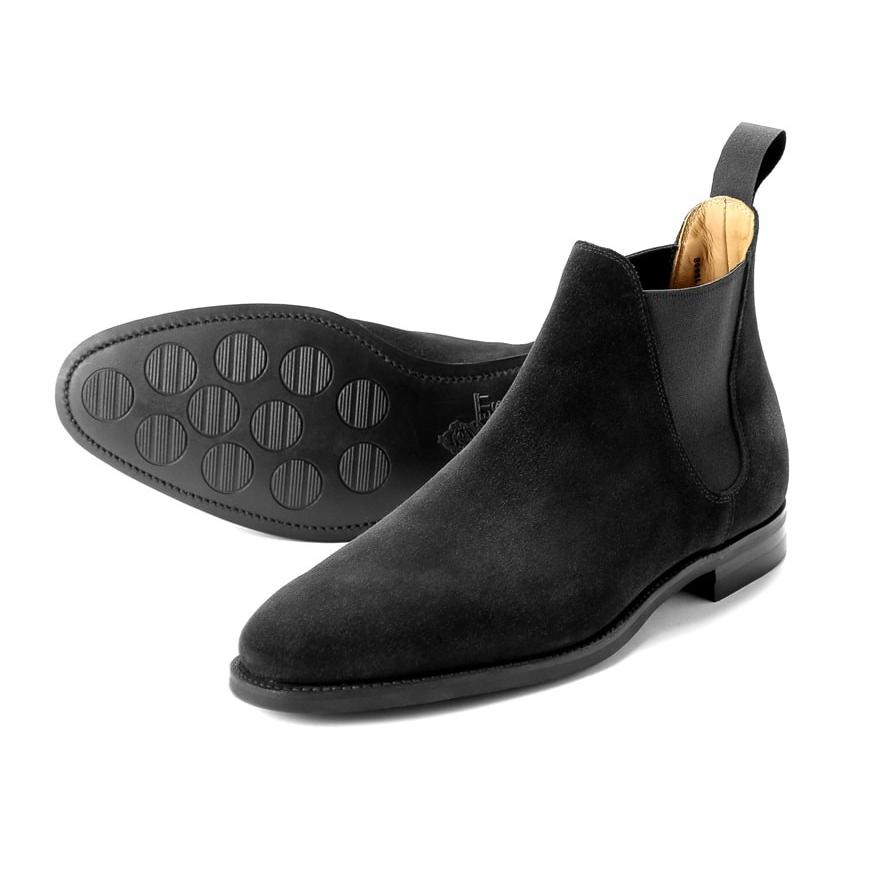 クロケット＆ジョーンズ CROCKETT＆JONES レペロスエードサイドゴアブーツ「CHELSEA 8」（BLACK／ブラック）の画像