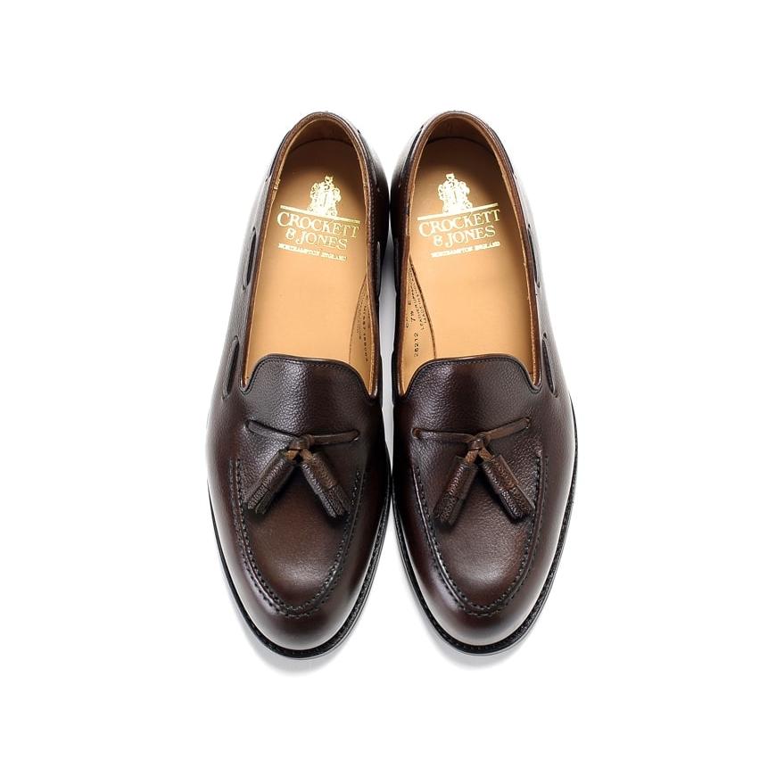 クロケット＆ジョーンズ CROCKETT＆JONES ／ 当店別注ペブルグレインレザータッセルローファー「CAVENDISH 3」（DARK BROWN／ダークブラウン）｜ikinakikonashi｜03