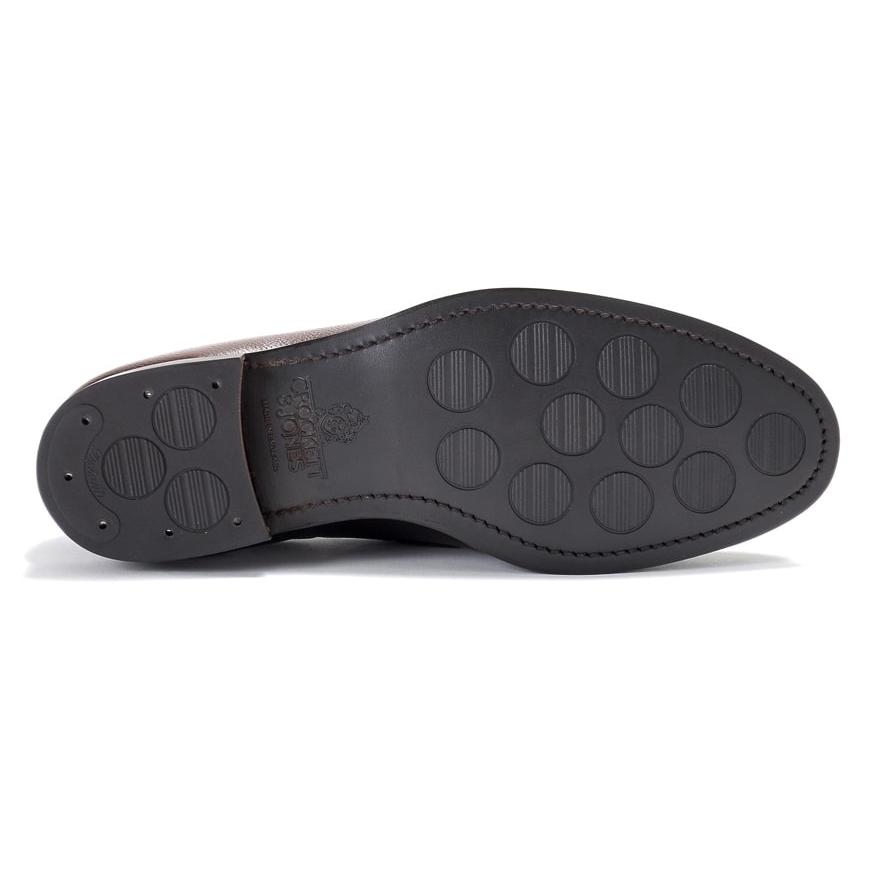 クロケット＆ジョーンズ CROCKETT＆JONES ／ 当店別注ペブルグレインレザータッセルローファー「CAVENDISH 3」（DARK BROWN／ダークブラウン）の画像