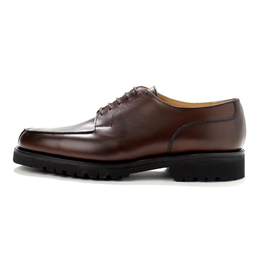 クロケット＆ジョーンズ CROCKETT＆JONES ／ 当店別注アニリンカーフUチップダービー「MORETON」（DARK BROWN／ダークブラウン）の画像