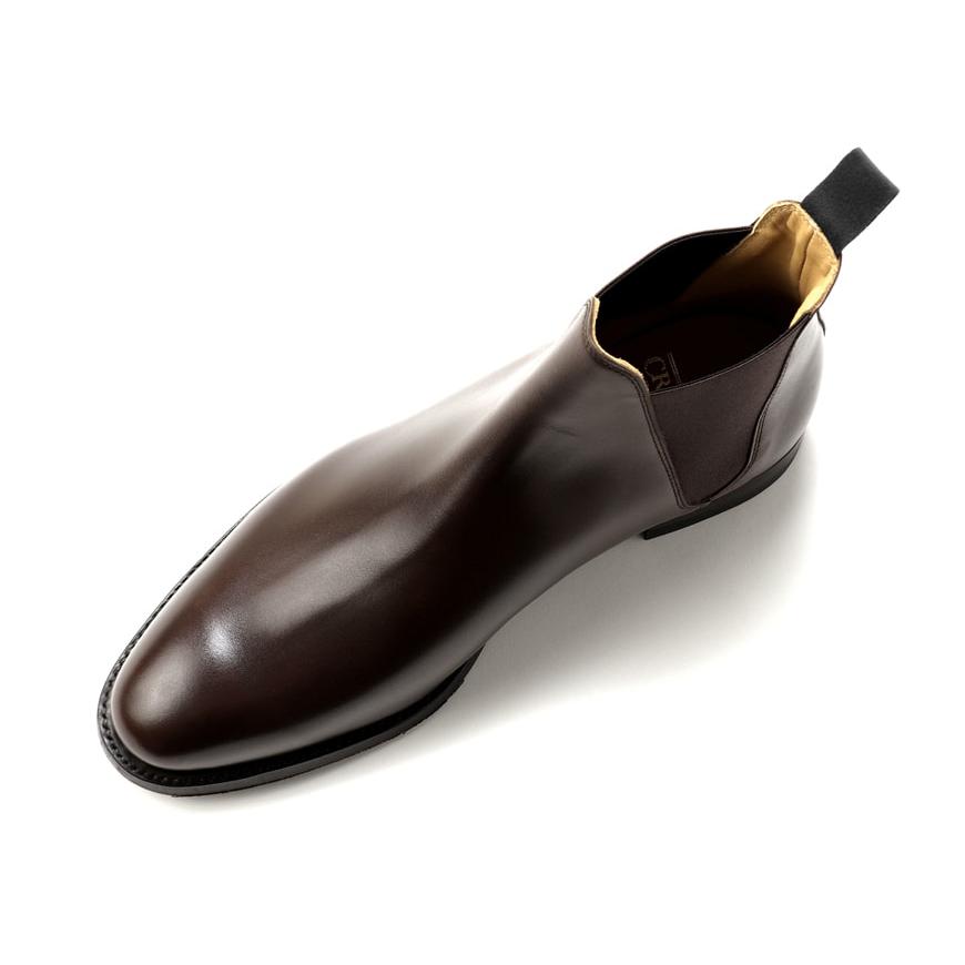 クロケット＆ジョーンズ CROCKETT＆JONES ／ アニリンカーフサイドゴアブーツ「CHELSEA 8」（COFFEE／コーヒーブラウン）の画像